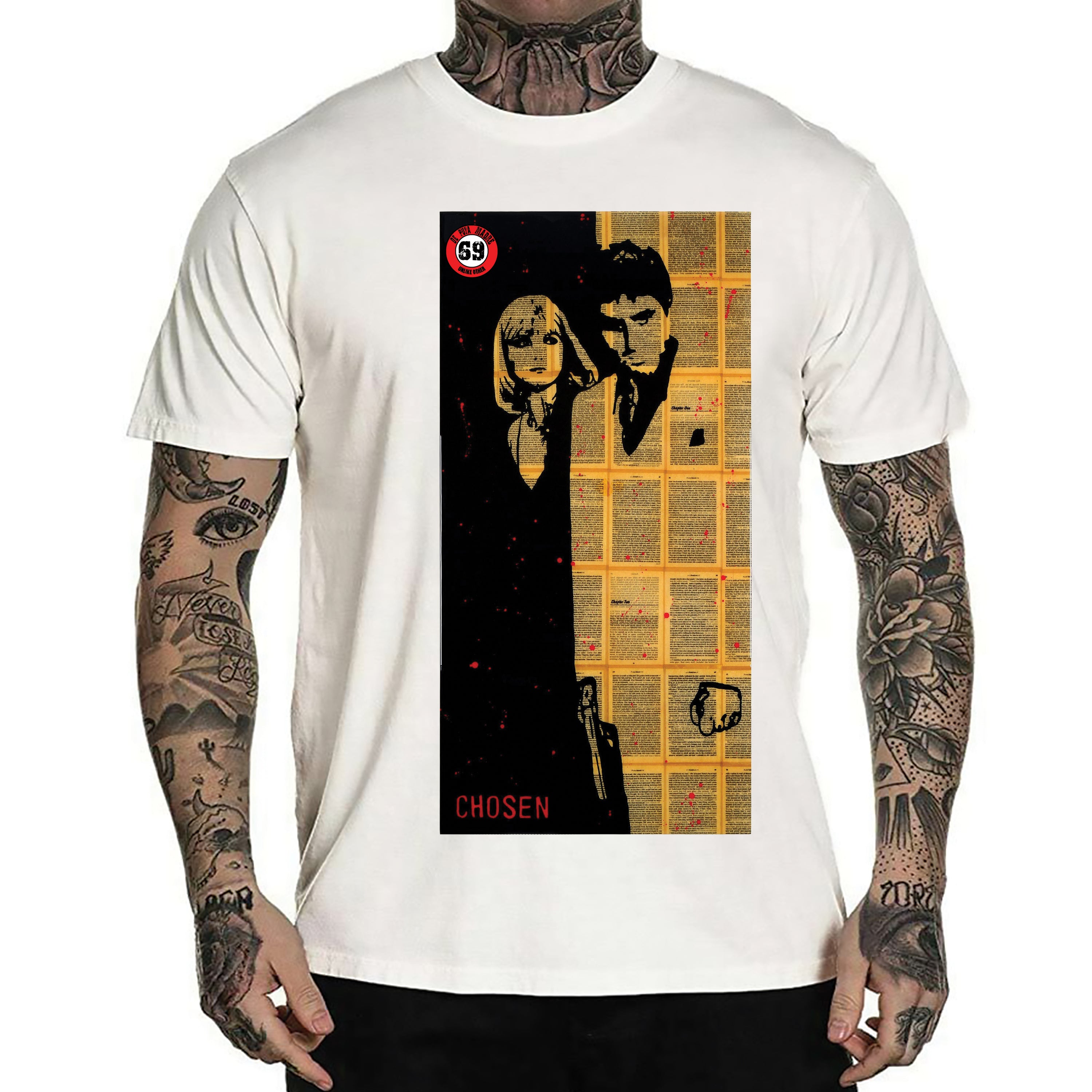 Men's t-shirt featuring Scarface Tony Montana print, showcasing a trendy design with high-quality finishing.