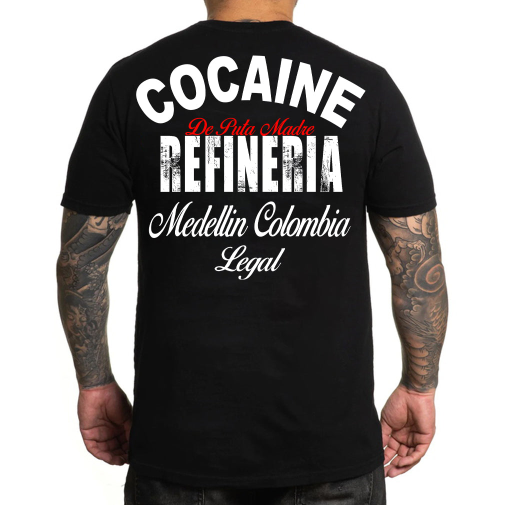 Men's crew-neck t-shirt featuring a trendy Narcos print, made from 100% jersey cotton with high-quality finishing.