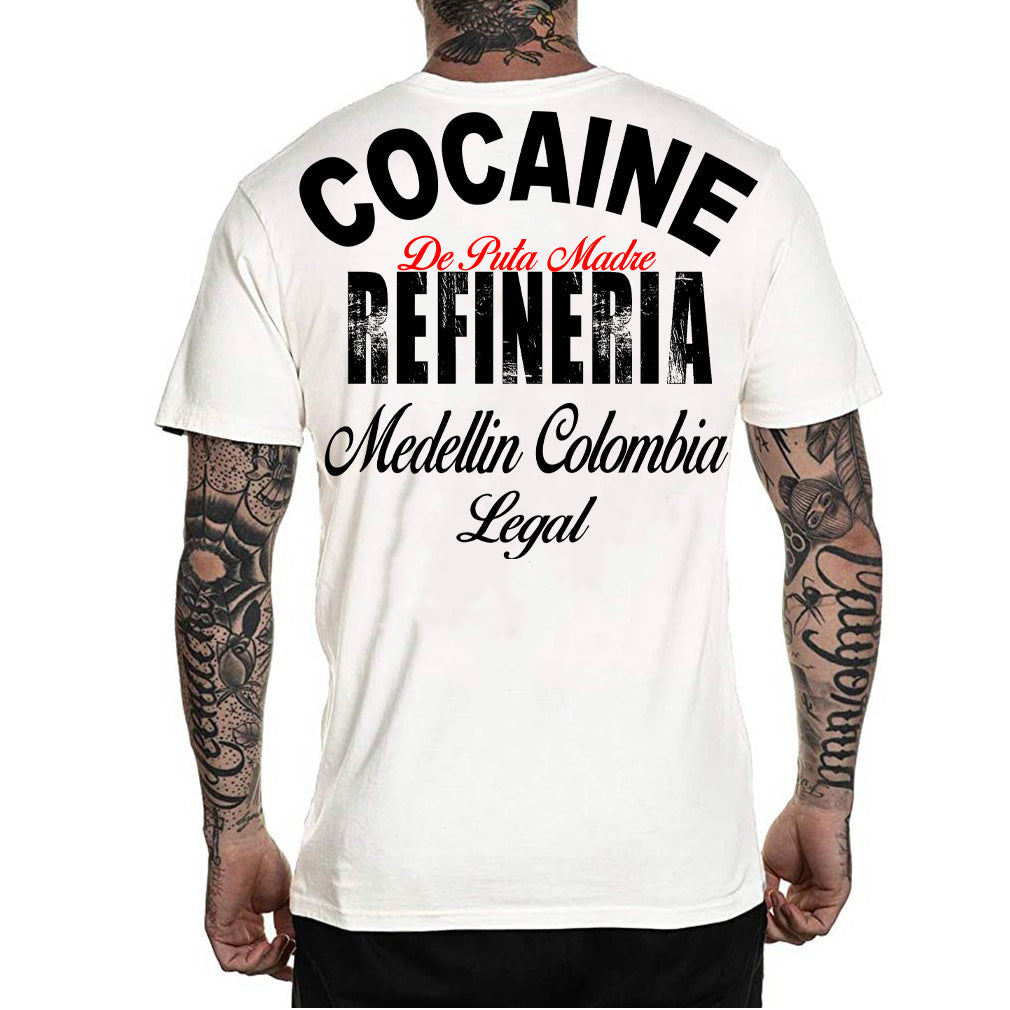 Men's crew-neck t-shirt featuring a trendy Narcos print, made from 100% jersey cotton with high-quality finishing.