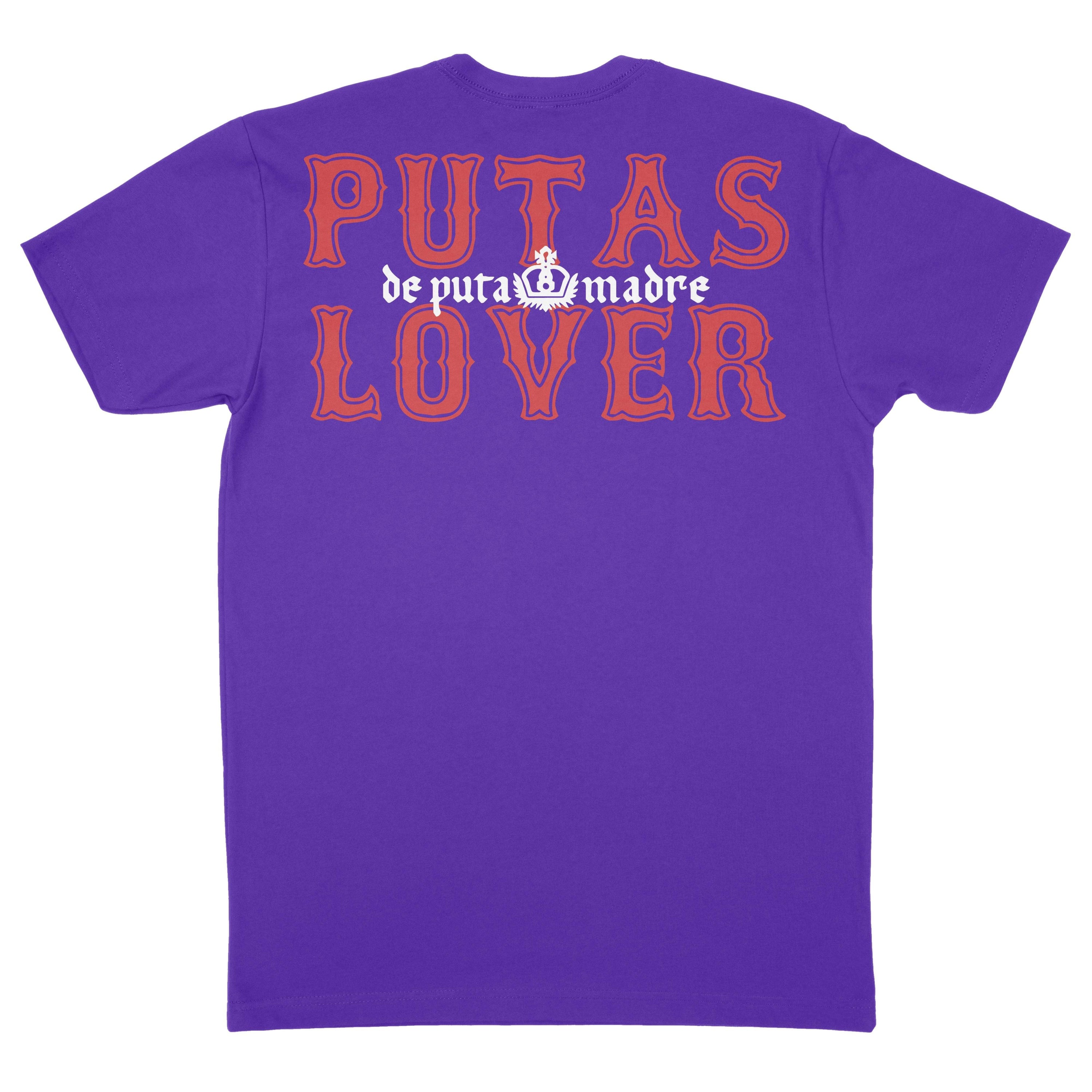 Men's T-Shirt design P*tas Lover featuring trendy handmade prints, crew-neck style, and breathable jersey cotton material, made in Italy.