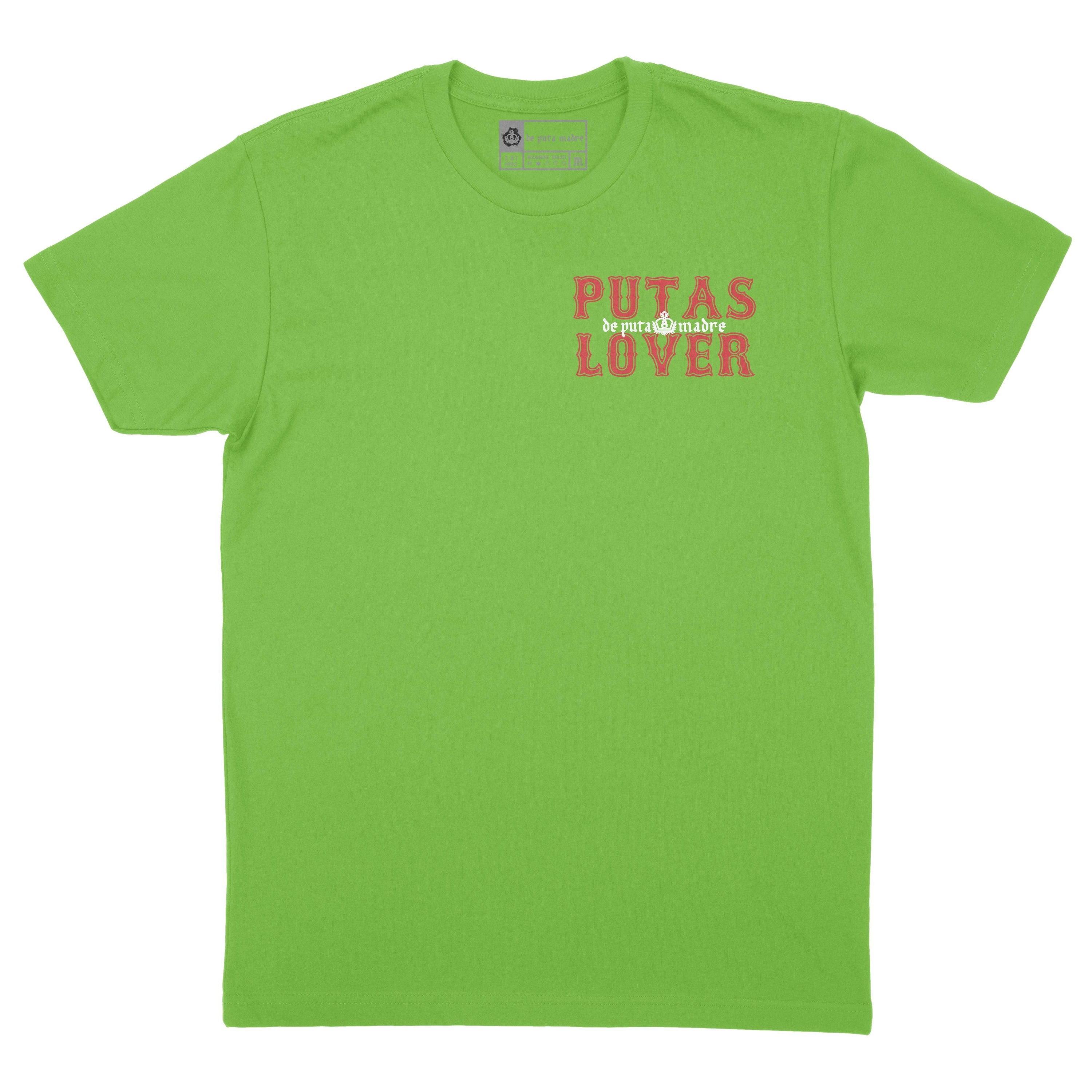 Men's T-Shirt design P*tas Lover featuring trendy handmade prints, crew-neck style, and breathable jersey cotton material, made in Italy.