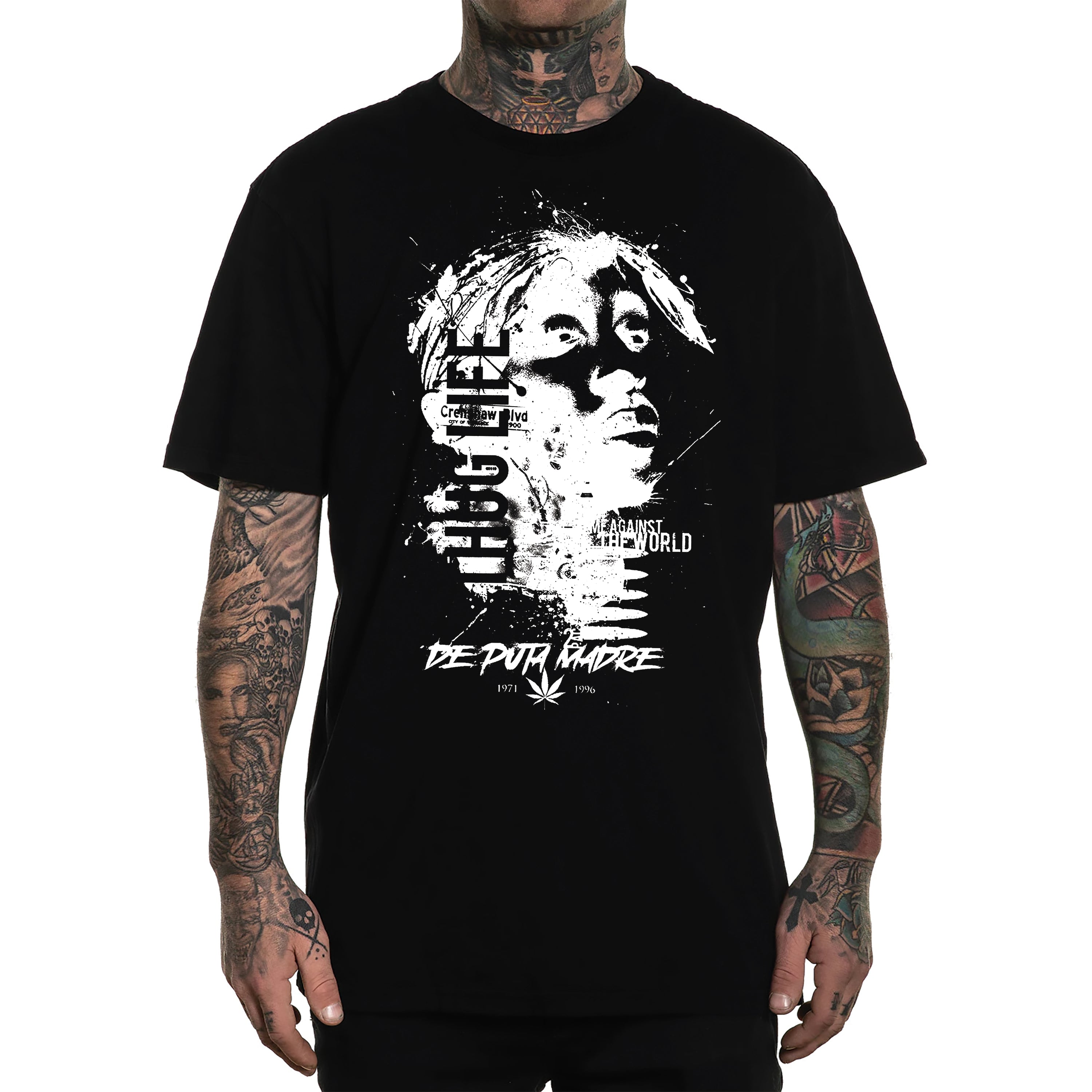 Men's T-Shirt featuring Thug Life 2Pac print, showcasing a stylish design with vibrant colors and high-quality craftsmanship.