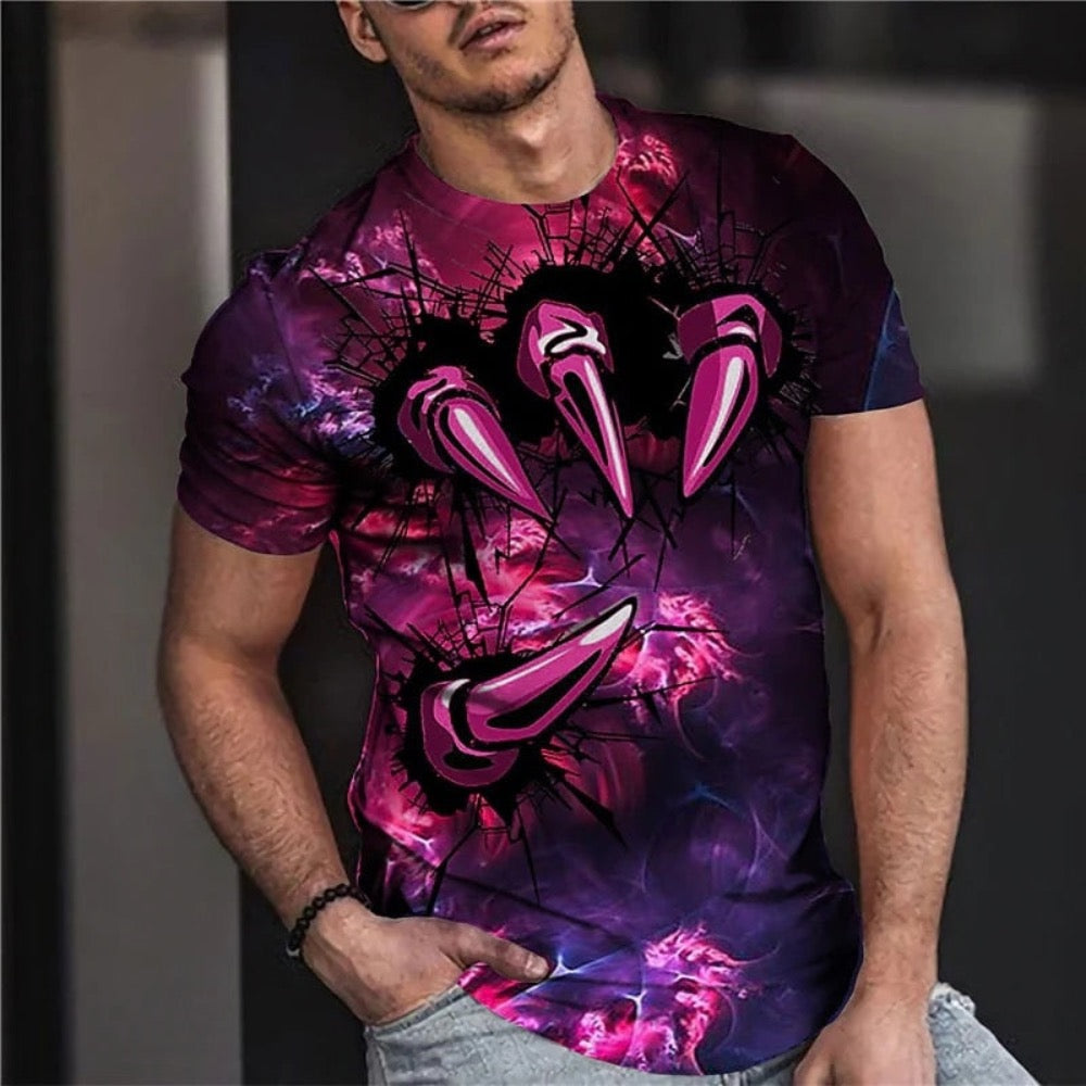 Men's Vintage Graphic Skull Theme T-Shirt featuring a bold skull design on a black background, showcasing its stylish and edgy appeal.