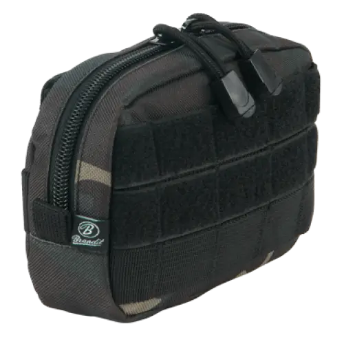 Molle Pouch Compact made of durable DEN600 polyester, featuring PALS loops and a high-quality zipper, ideal for tactical and outdoor use.