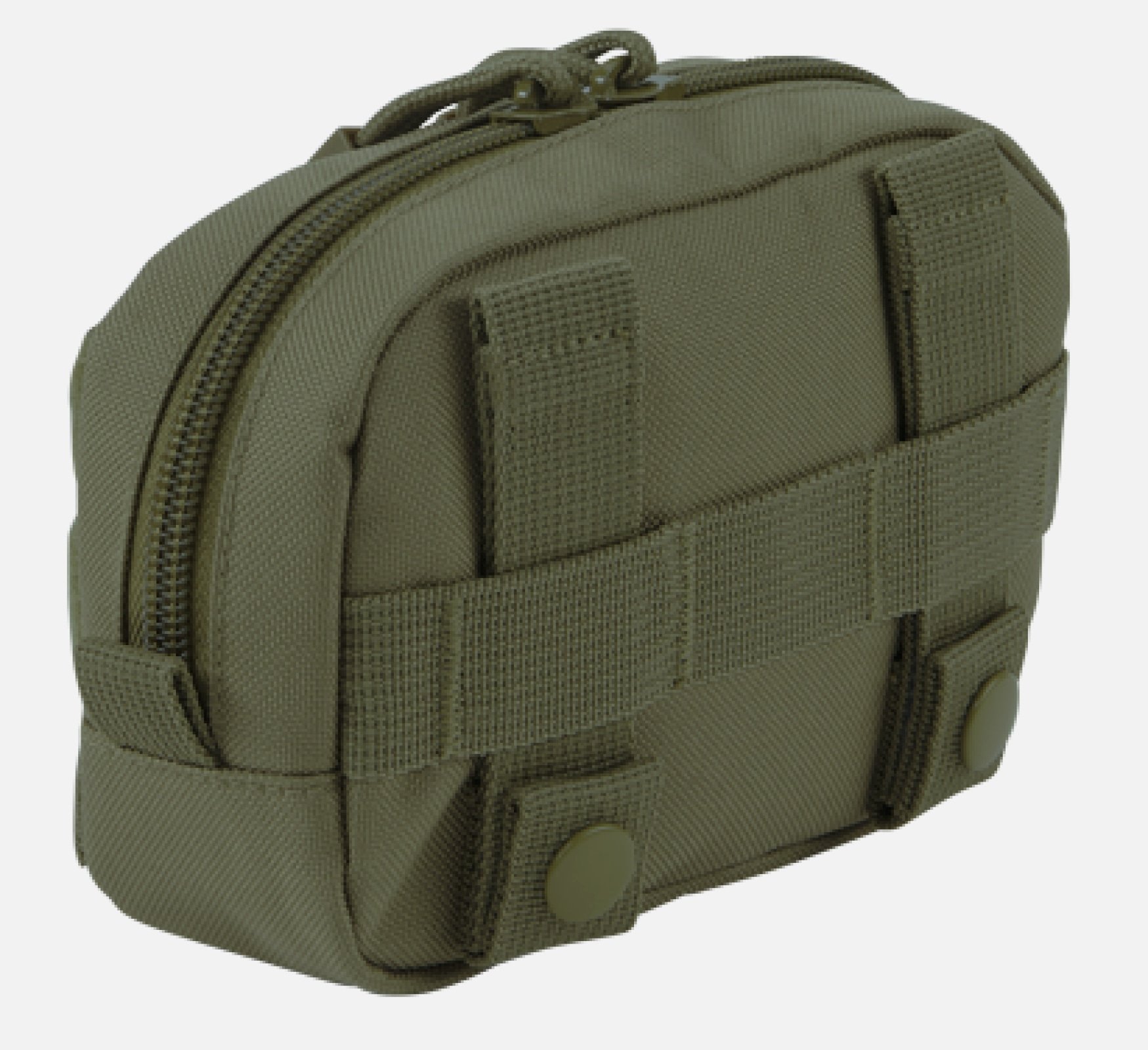 Molle Pouch Compact made of durable DEN600 polyester, featuring PALS loops and a high-quality zipper, ideal for tactical and outdoor use.