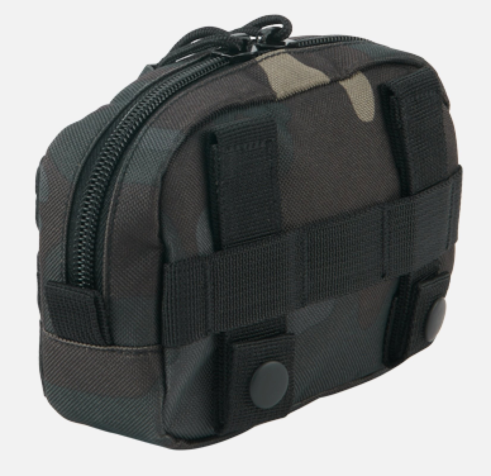 Molle Pouch Compact made of durable DEN600 polyester, featuring PALS loops and a high-quality zipper, ideal for tactical and outdoor use.