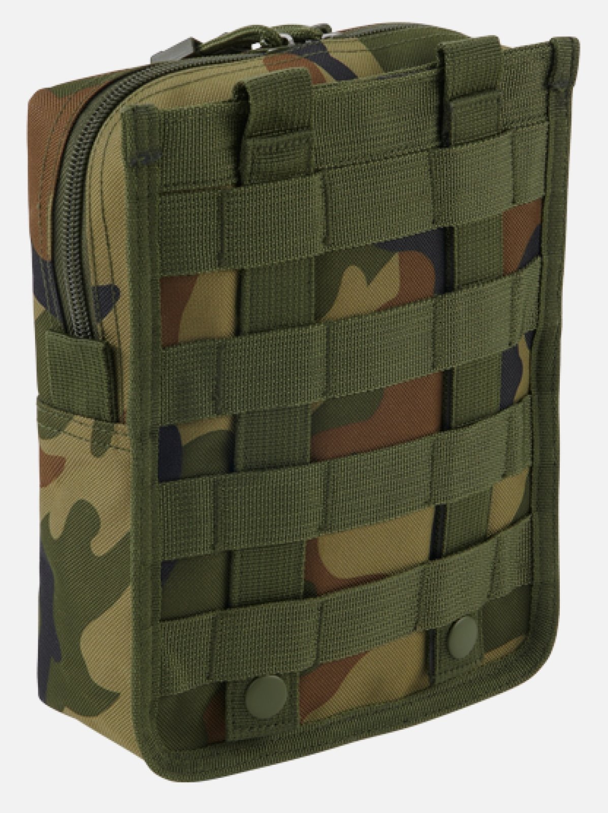 Molle Pouch Cross made from durable 600DEN polyester, featuring PALS fastening loops, high-quality zipper, and internal pockets for organization.