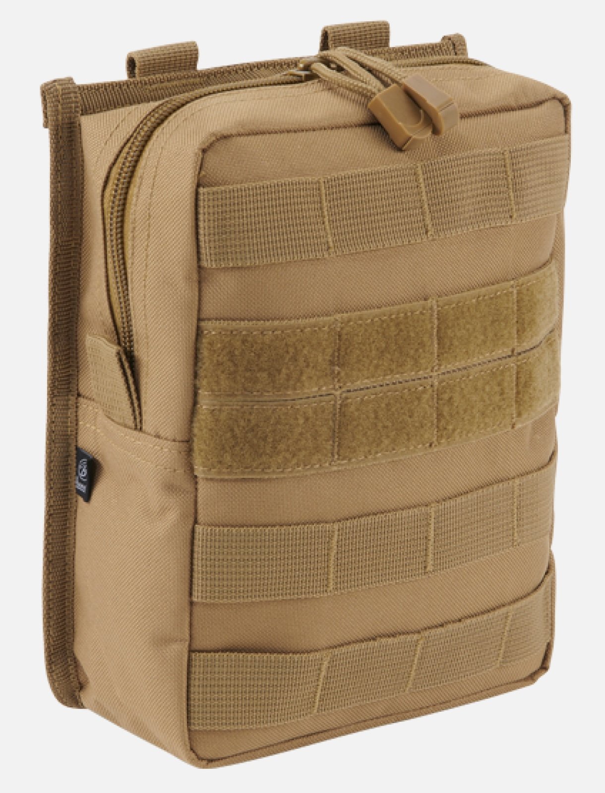 Molle Pouch Cross made from durable 600DEN polyester, featuring PALS fastening loops, high-quality zipper, and internal pockets for organization.