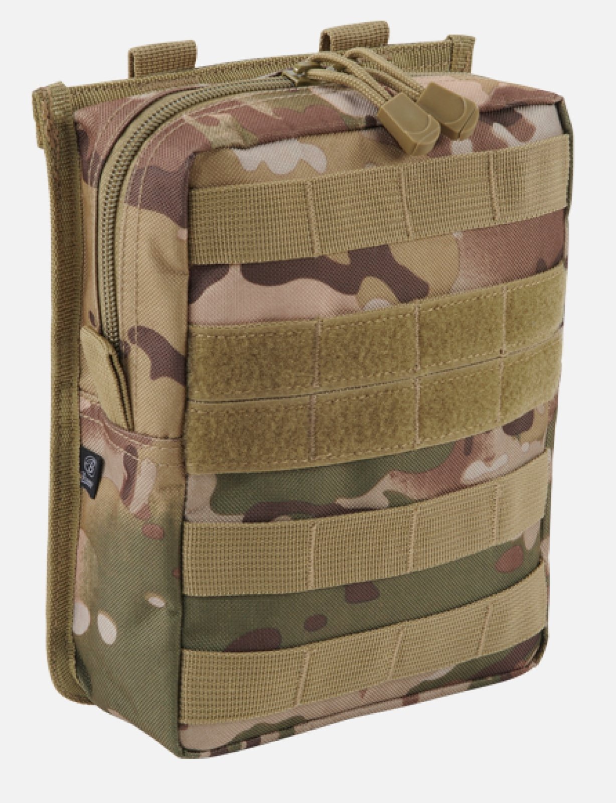 Molle Pouch Cross made from durable 600DEN polyester, featuring PALS fastening loops, high-quality zipper, and internal pockets for organization.