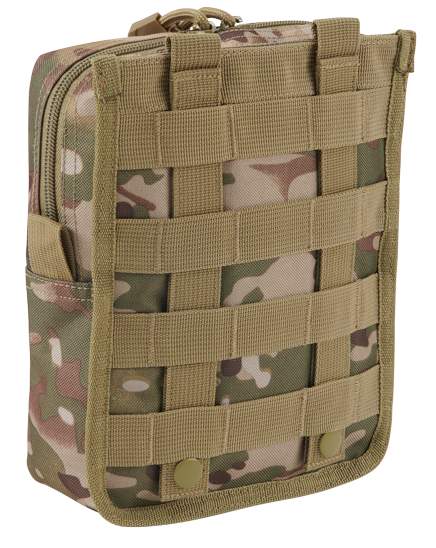 Molle Pouch Cross made from durable 600DEN polyester, featuring PALS fastening loops, high-quality zipper, and internal pockets for organization.