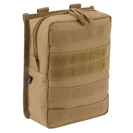 Molle Pouch Cross made from durable 600DEN polyester, featuring PALS fastening loops, high-quality zipper, and internal pockets for organization.