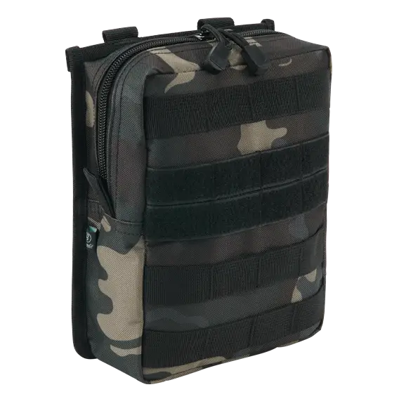 Molle Pouch Cross made from durable 600DEN polyester, featuring PALS fastening loops, high-quality zipper, and internal pockets for organization.