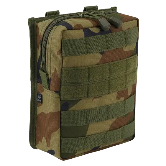 Molle Pouch Cross made from durable 600DEN polyester, featuring PALS fastening loops, high-quality zipper, and internal pockets for organization.