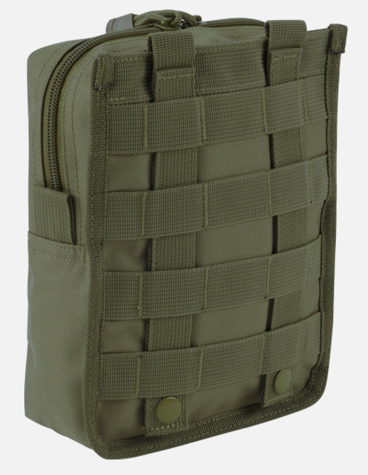 Molle Pouch Cross made from durable 600DEN polyester, featuring PALS fastening loops, high-quality zipper, and internal pockets for organization.