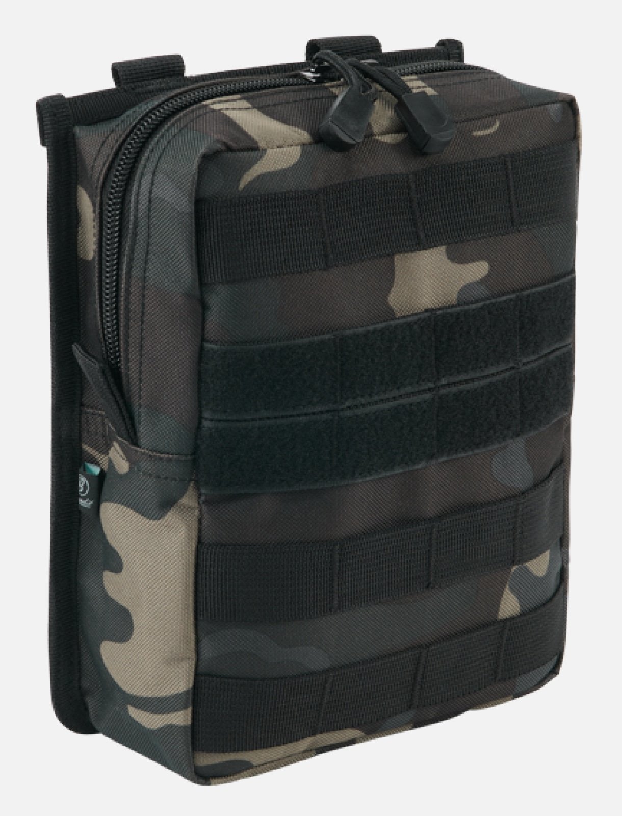 Molle Pouch Cross made from durable 600DEN polyester, featuring PALS fastening loops, high-quality zipper, and internal pockets for organization.