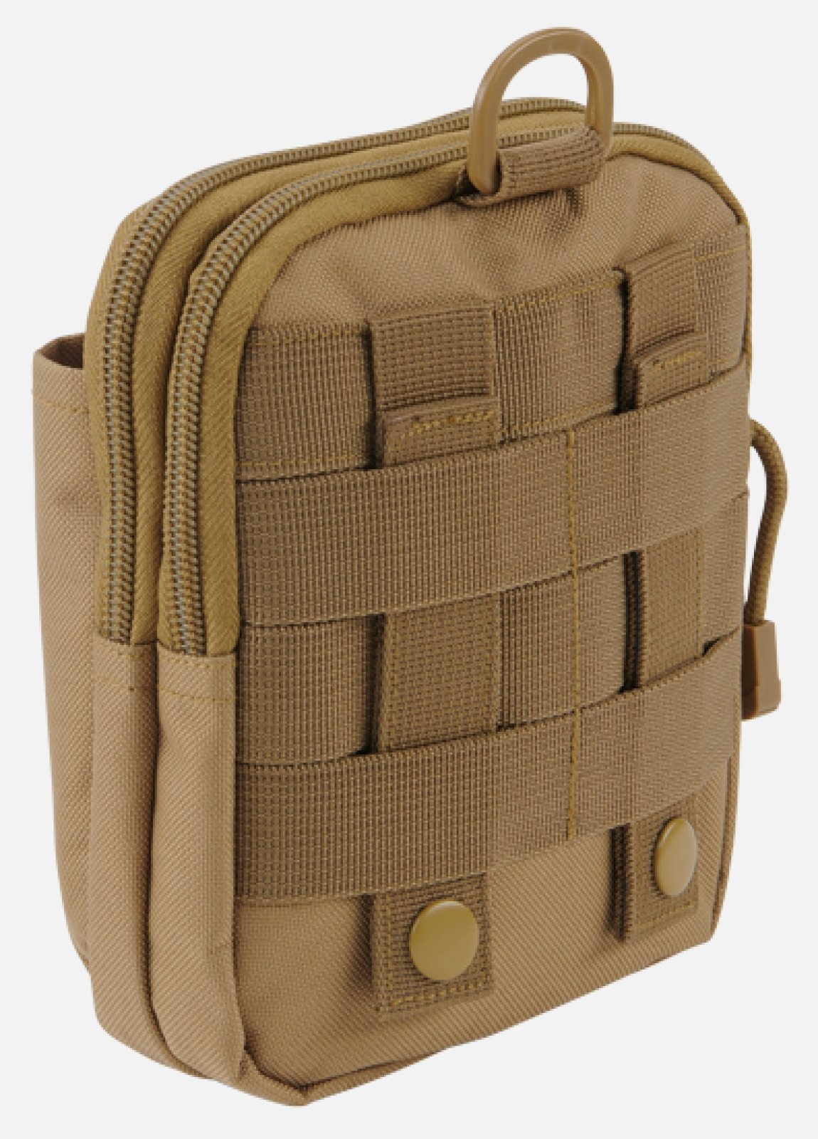 Molle Pouch Functional made from durable 600DEN polyester, featuring multiple compartments and PALS fastening loops for versatile attachment.