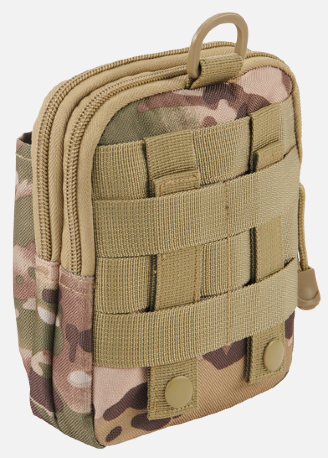 Molle Pouch Functional made from durable 600DEN polyester, featuring multiple compartments and PALS fastening loops for versatile attachment.