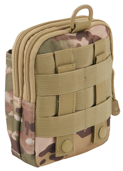 Molle Pouch Functional made from durable 600DEN polyester, featuring multiple compartments and PALS fastening loops for versatile attachment.