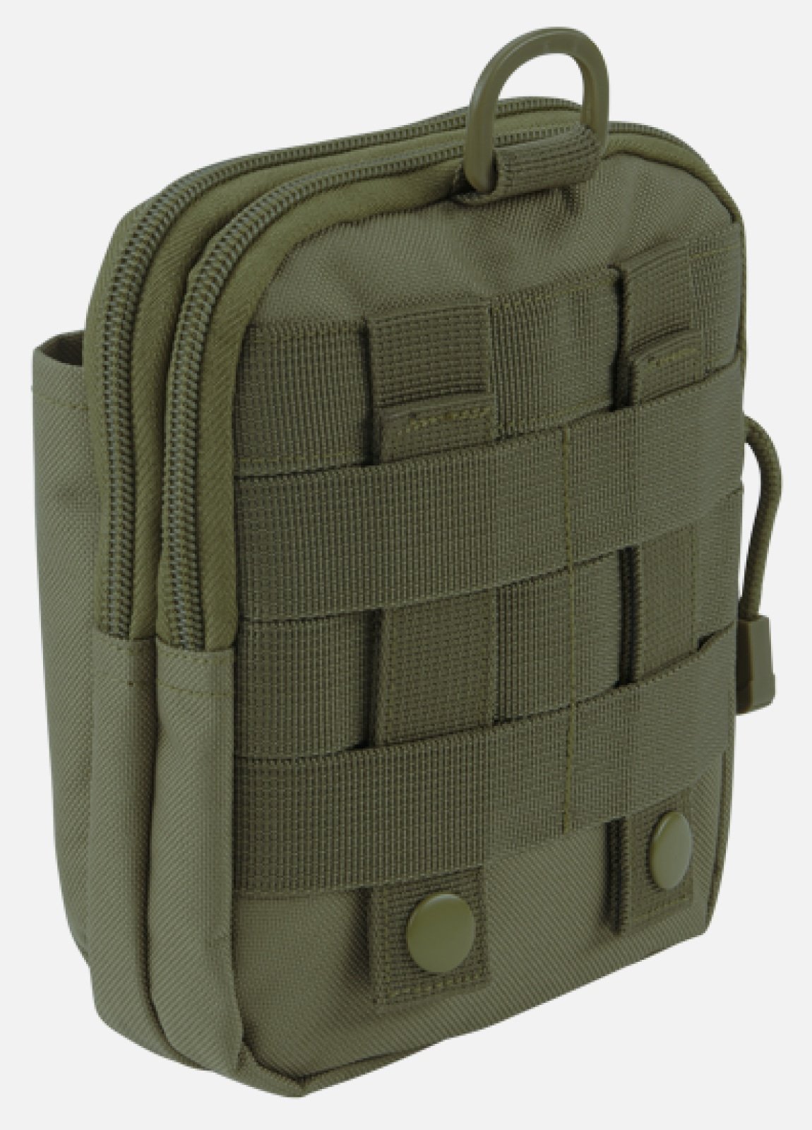 Molle Pouch Functional made from durable 600DEN polyester, featuring multiple compartments and PALS fastening loops for versatile attachment.