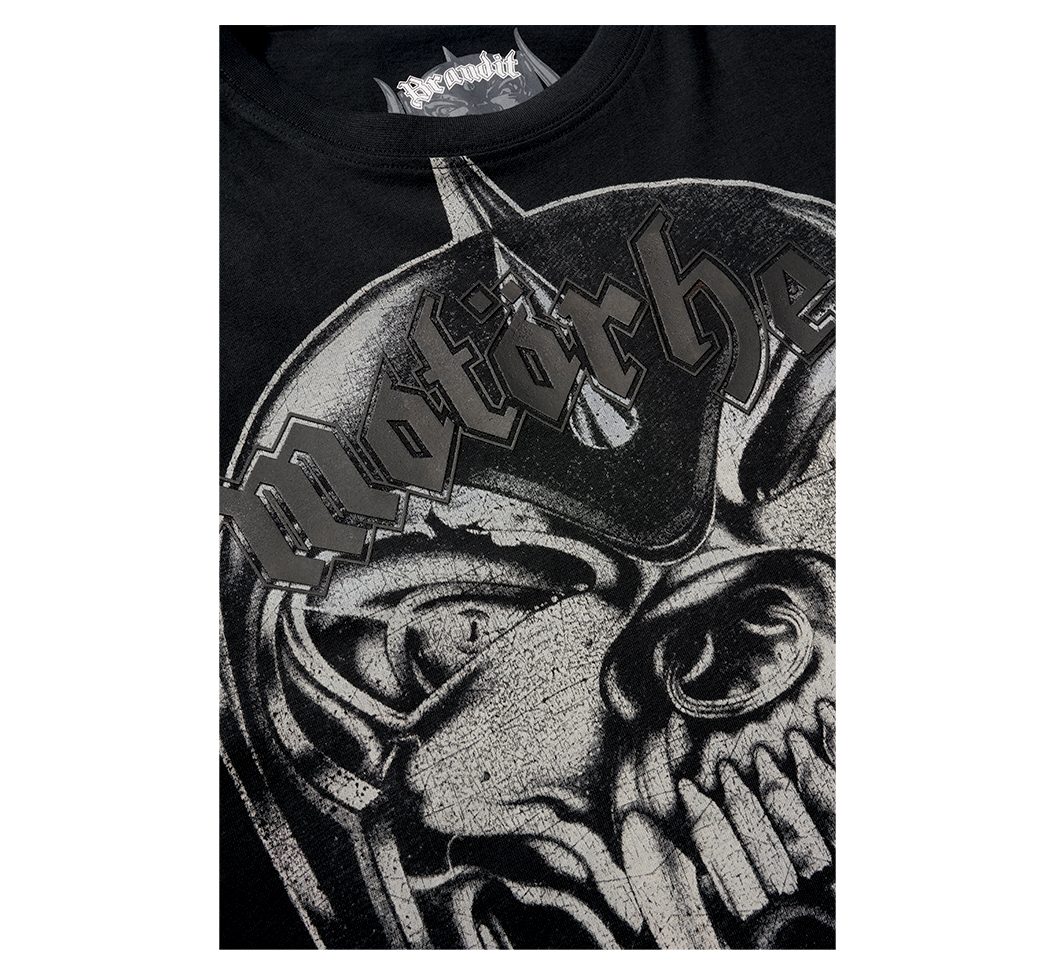 Motörhead T-Shirt featuring the Warpig print, made from 100% cotton, showcasing a bold and iconic design.