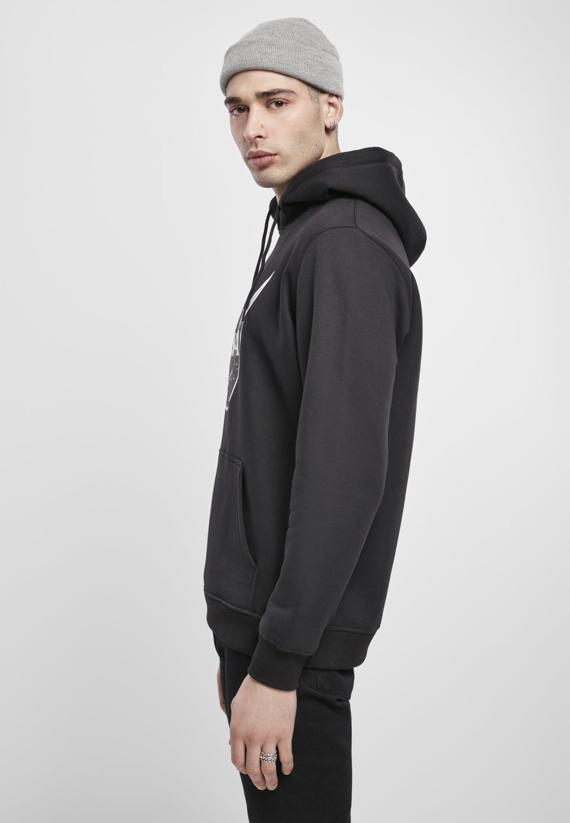 A stylish black hoodie featuring the iconic NASA logo, perfect for space enthusiasts.