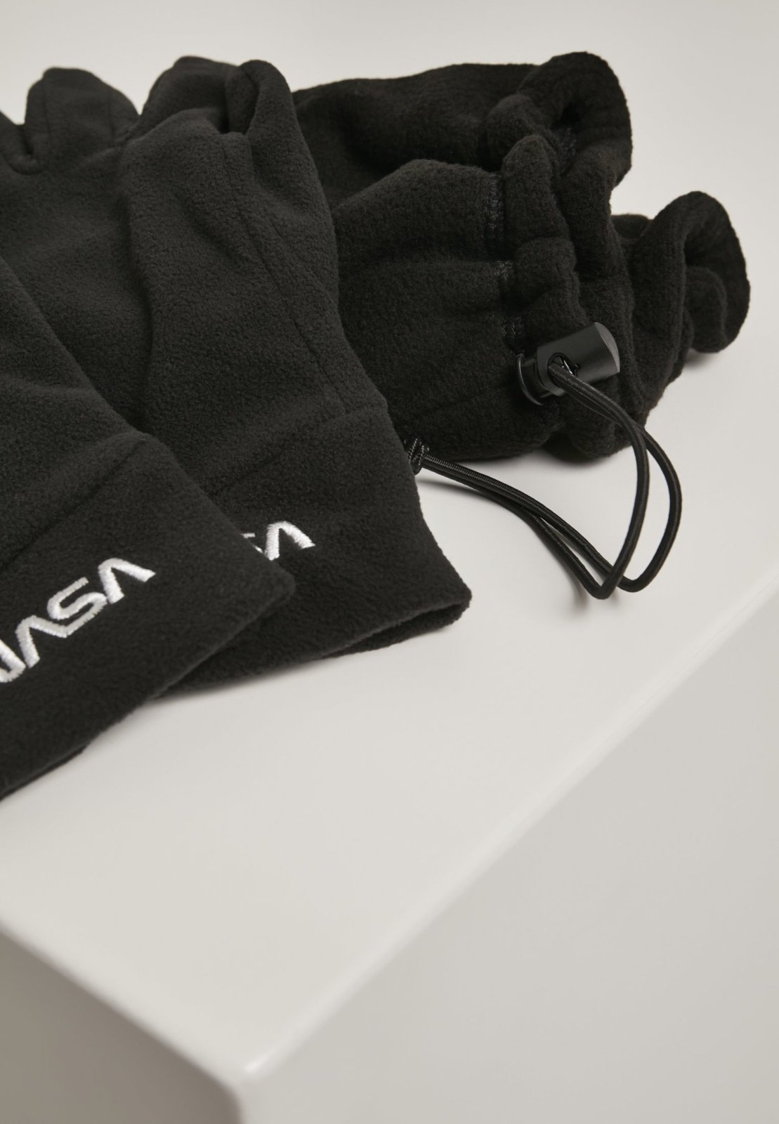 NASA Fleece Set featuring soft fleece hose and gloves with embroidered NASA logo.