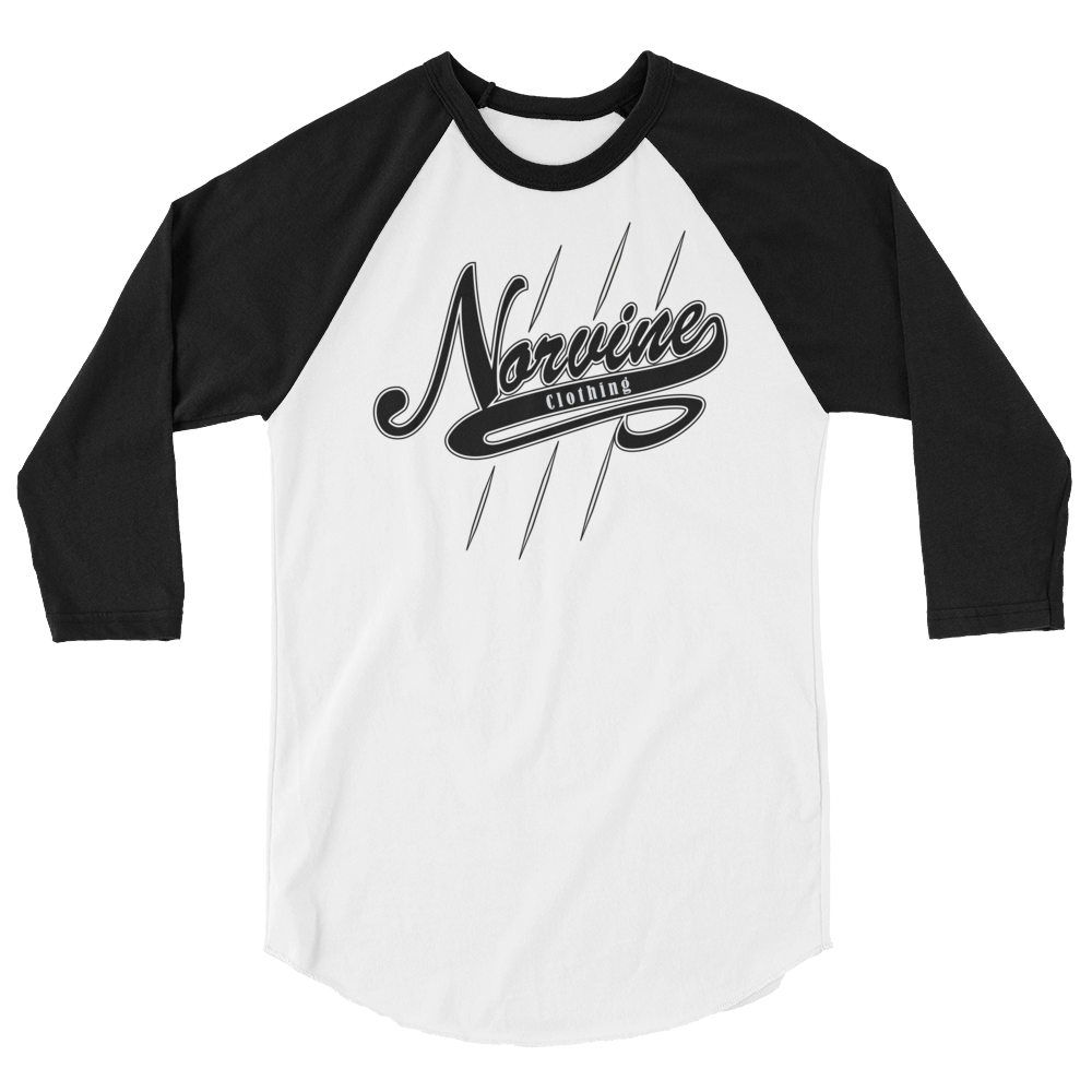 Norvine Baseball Vintage 3/4 Sleeve Raglan Shirt featuring a classic design with contrast sleeves, made from soft cotton blend fabric.