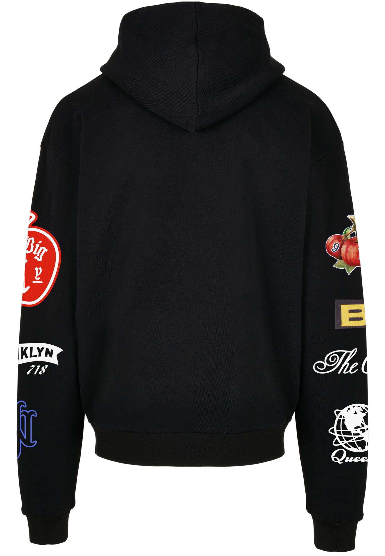 NY Homage Oversize Hoodie in black, showcasing its soft cotton fabric and relaxed fit.