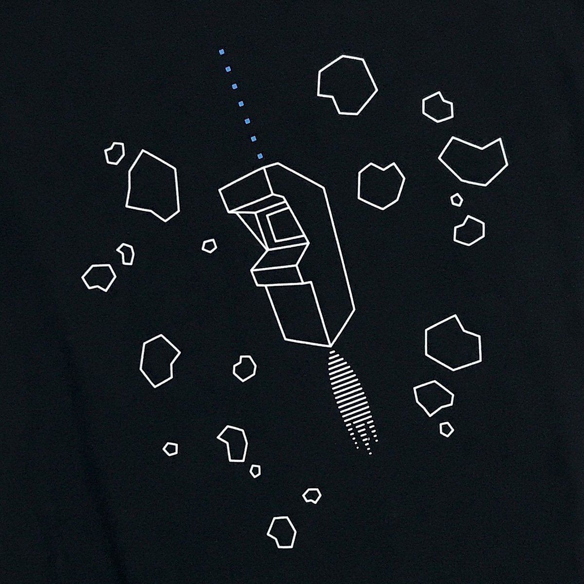 Outplay T-Shirt in black featuring original illustrations, tagless collar, and side-seamed design.