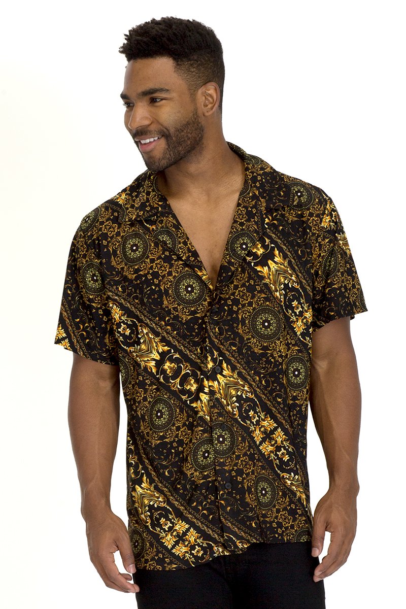 A stylish Pendant Button Down Shirt featuring an open spread collar, 5-button closure, and extended sleeves, crafted from a premium polyester blend.