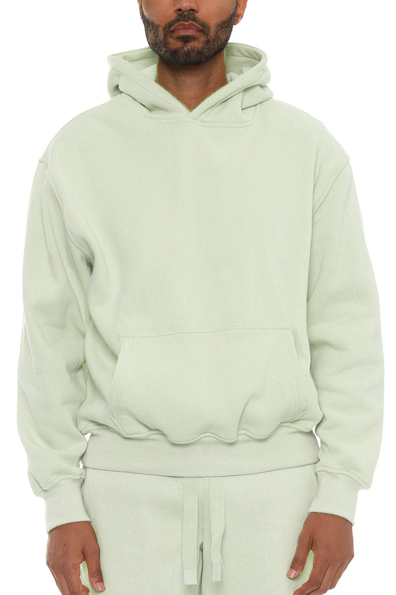 Pro Comfort Cotton Blend Hoodie in a stylish oversize fit, showcasing its luxurious fabric and standard pocket design.