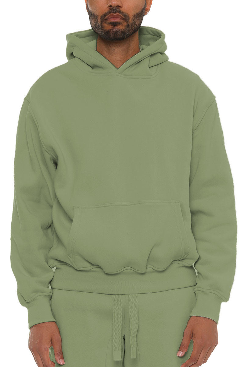 Pro Comfort Cotton Blend Hoodie in a stylish oversize fit, showcasing its luxurious fabric and standard pocket design.