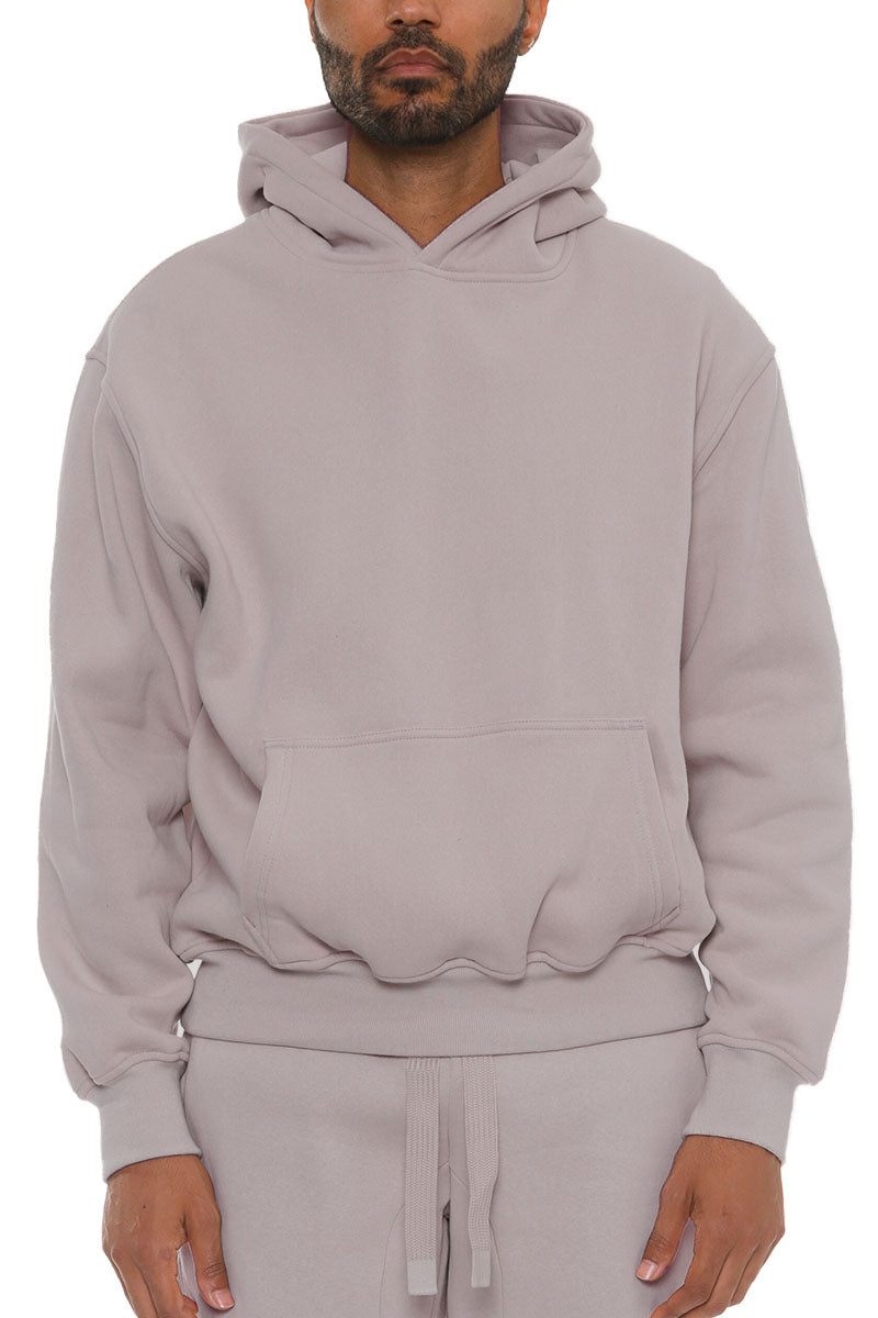 Pro Comfort Cotton Blend Hoodie in a stylish oversize fit, showcasing its luxurious fabric and standard pocket design.