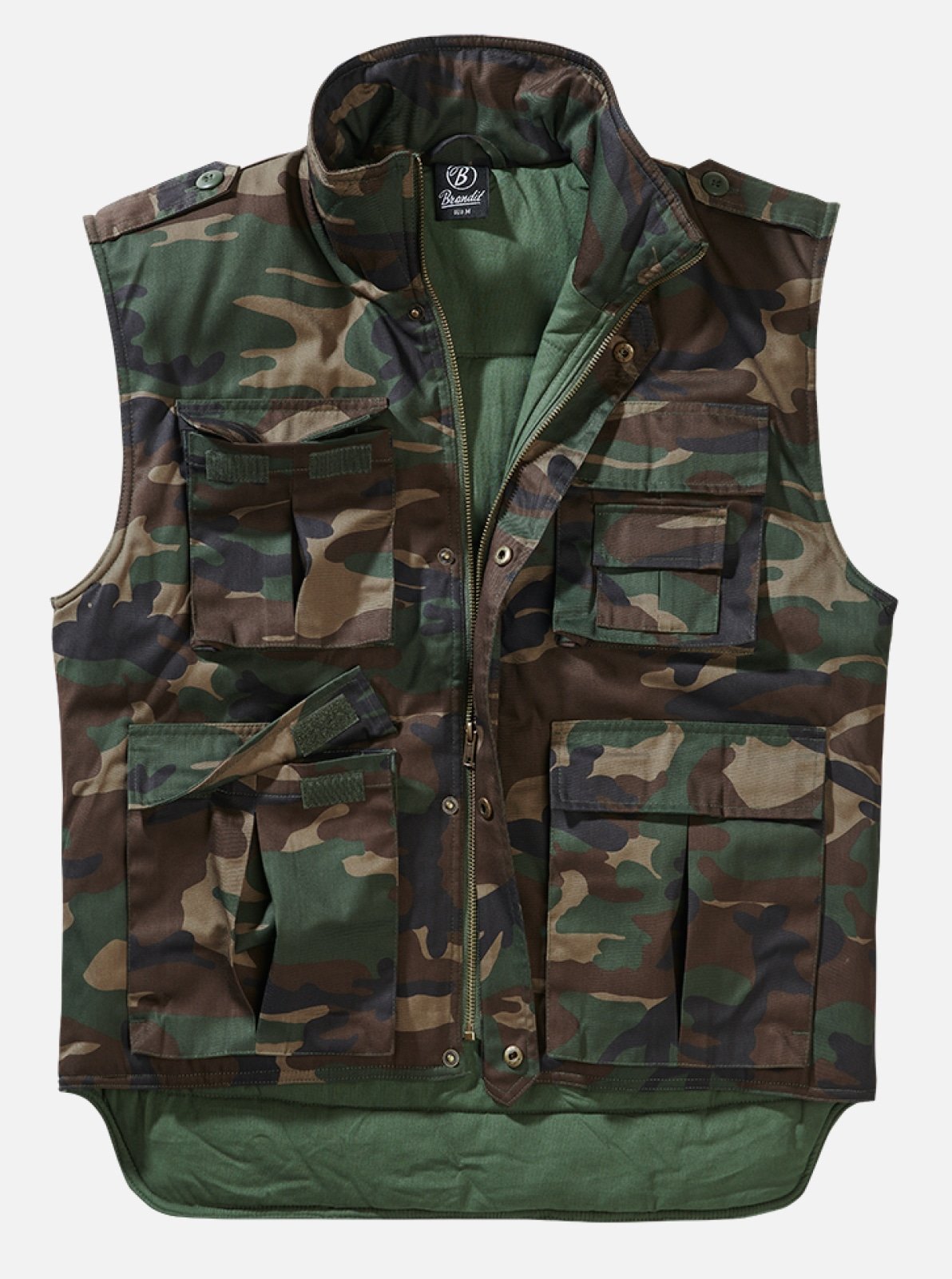 Ranger Tactical Vest featuring multiple pockets, robust metal zip, and comfortable cotton lining, ideal for outdoor activities.