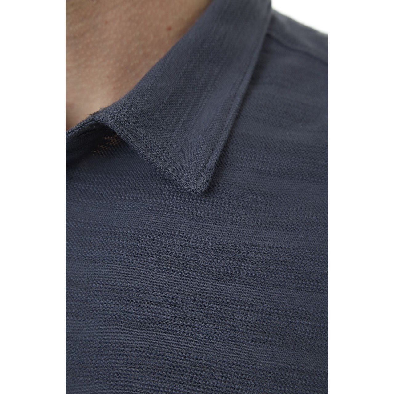 Raymond Polo featuring short sleeves and striped pique design, made from 100% cotton in an eco-friendly factory.