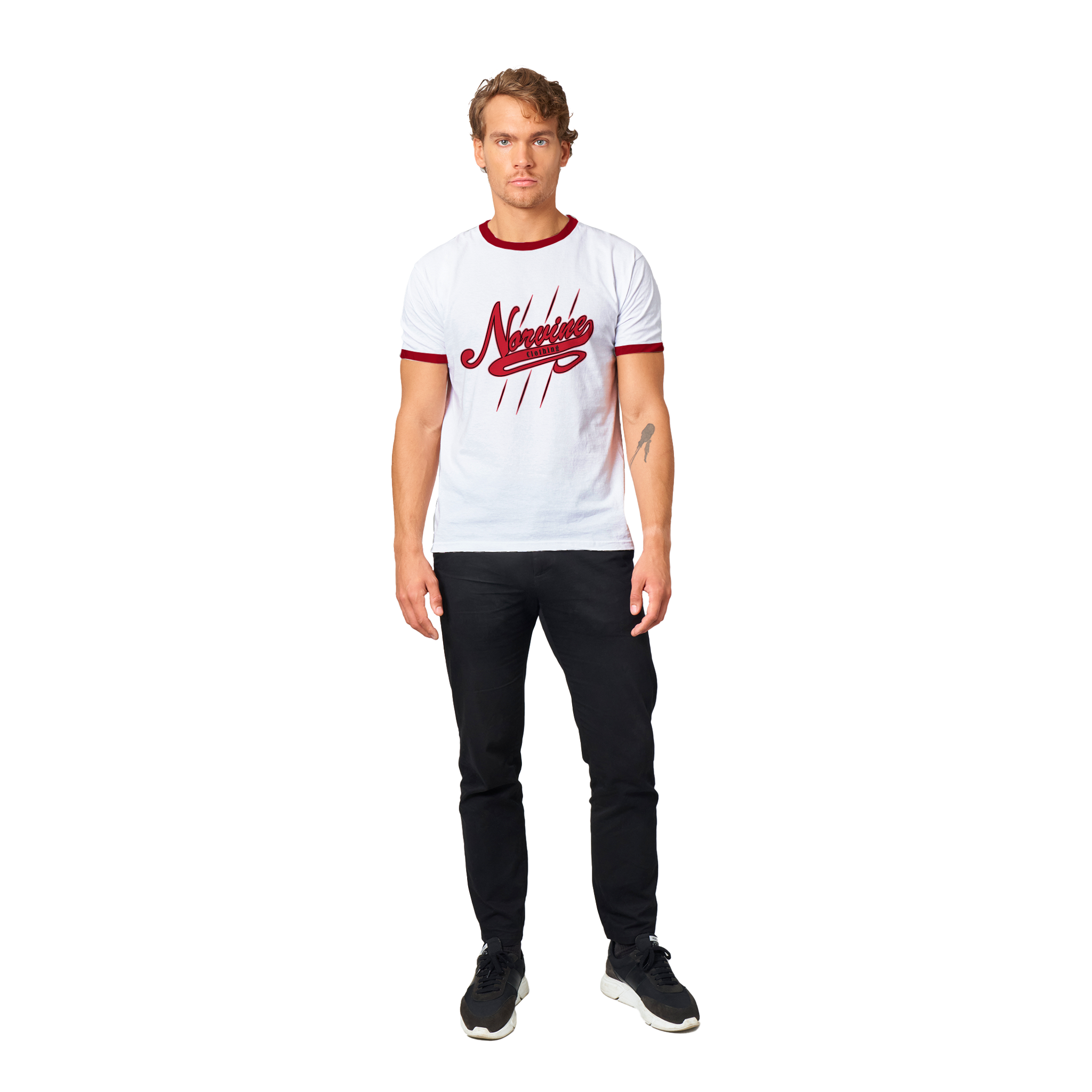 A stylish Retro Ringer T-shirt featuring contrasting neck and sleeve bindings, showcasing a modern fit and vibrant colors.