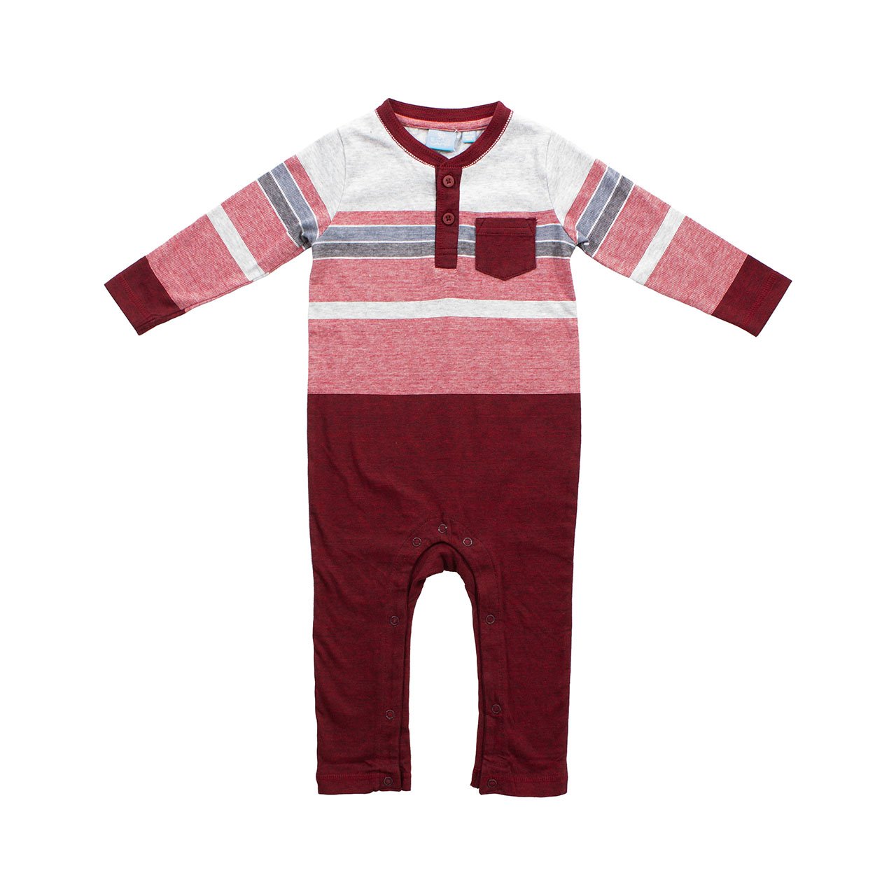 Rex Romper Baby in sophisticated colors, featuring long sleeves and eco-friendly fabric, perfect for little ones.