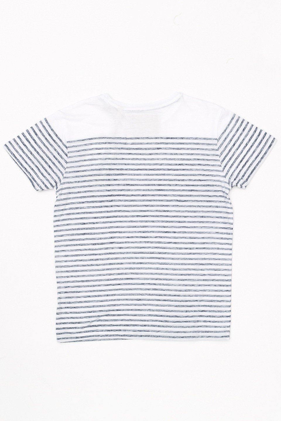 Richie Tee for Boys featuring trendy stripes and a classic pocket design, made from 100% cotton.