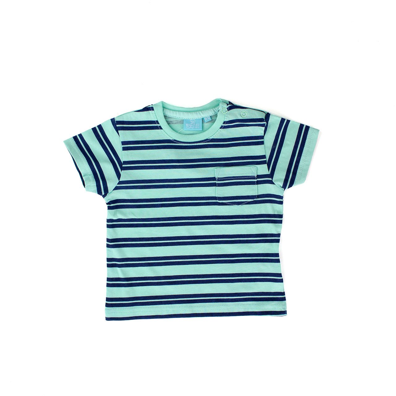 Light mint Rick Tee Baby made from eco-friendly materials, designed for comfort and style.