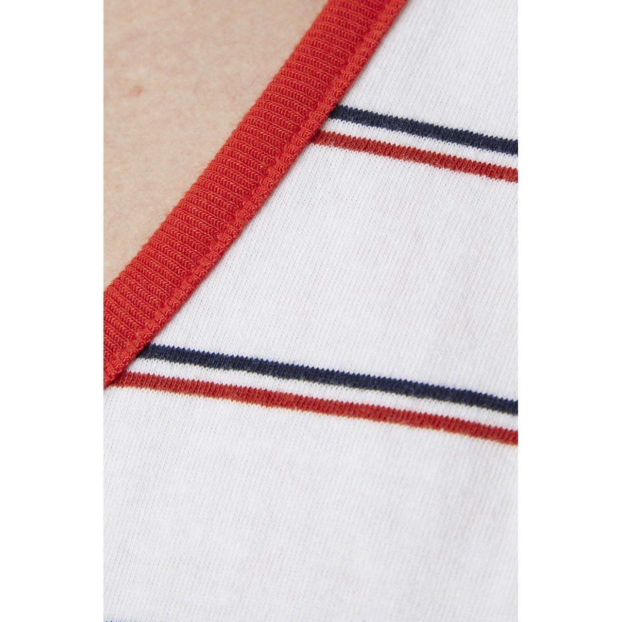 Ronald Tank featuring yarn dye stripes and a patch pocket, made from 100% cotton in an eco-friendly factory.