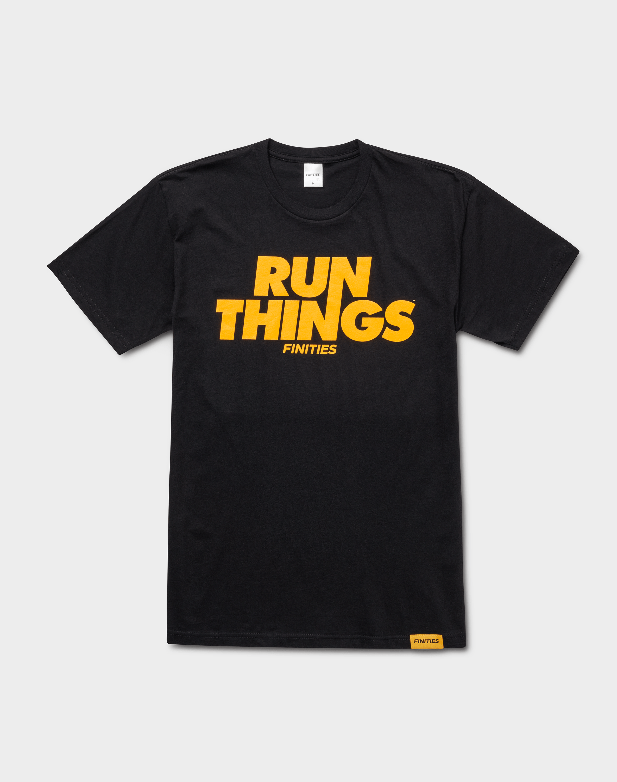 Men's Run Things® Logo T-Shirt in high-quality cotton with screen print graphic and woven label, designed for comfort and style.