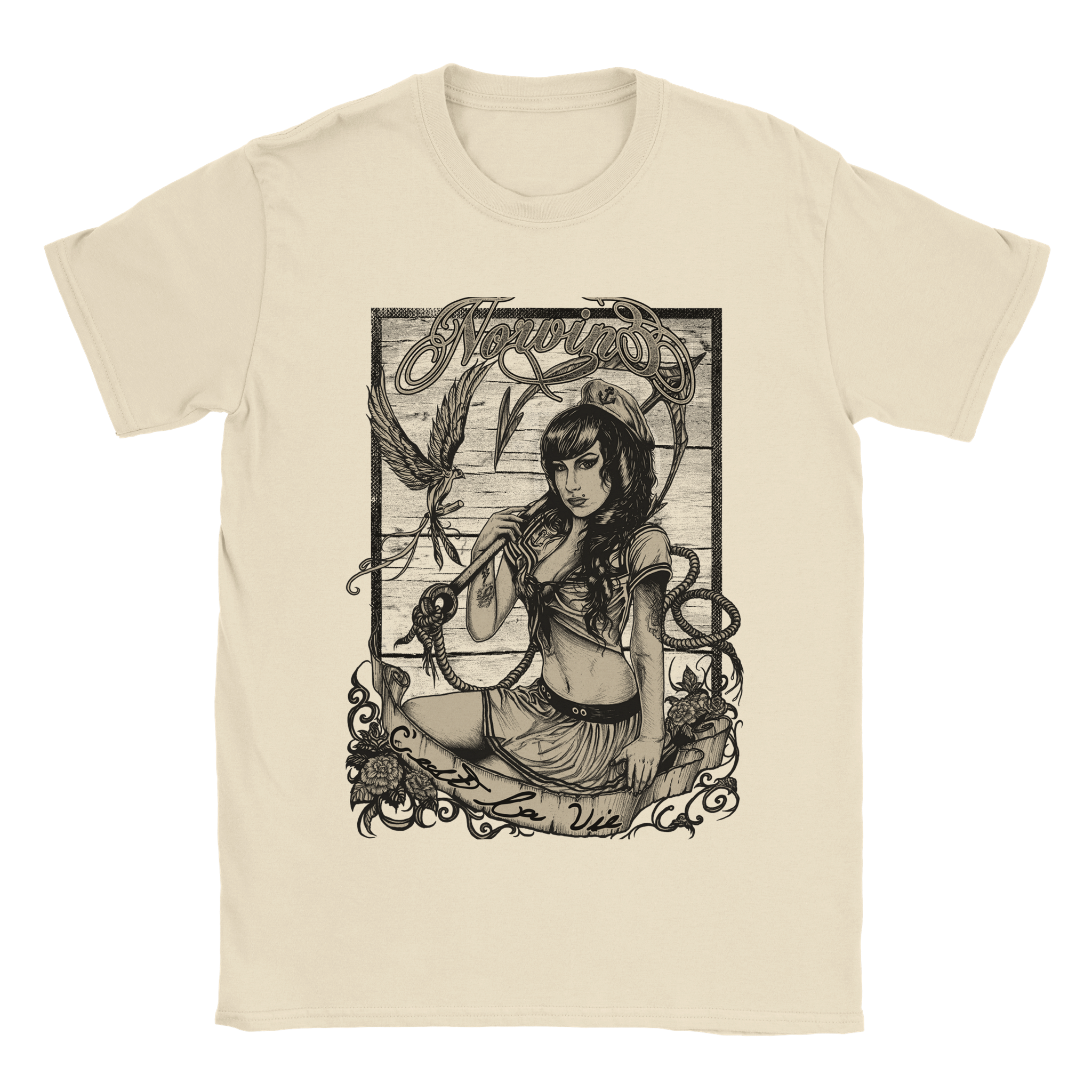 Sailor's Muse T-Shirt in classic unisex style, featuring a double-stitched neckline and fitted sleeves, made from durable cotton.