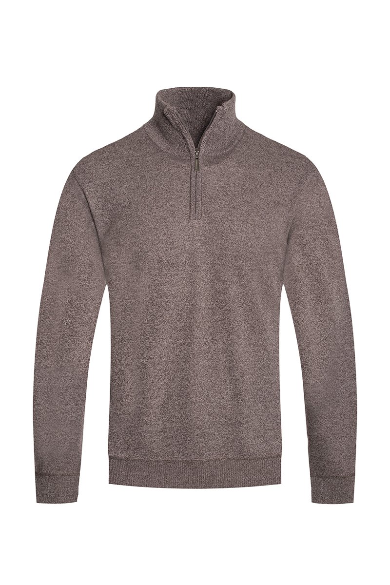 Solid Quarter Zip Sweater NR2010 in a stylish design, made from 100% polyester, featuring a quarter zip closure and regular fit.