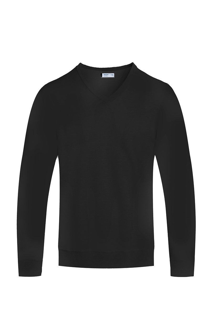 Men's Solid Vneck Knit Pullover Sweater in various colors, showcasing a stylish V-neck design and regular fit.