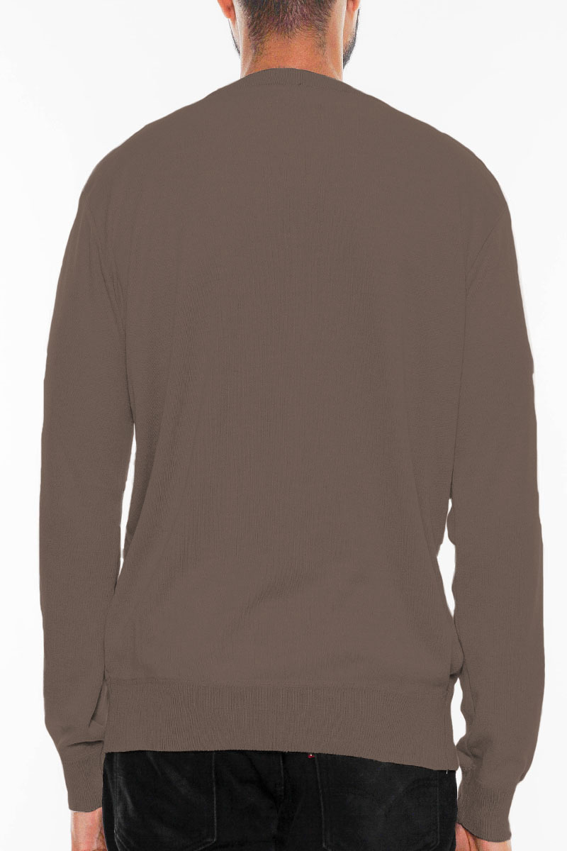 Men's Solid Vneck Knit Pullover Sweater in a stylish design, made from 100% polyester, showcasing a V-neckline and regular fit.