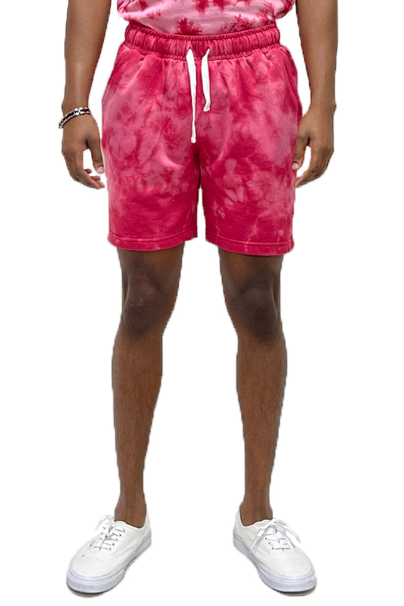 Colorful Splatter Tye Dye Shorts with elastic waist and pockets, perfect for summer wear.