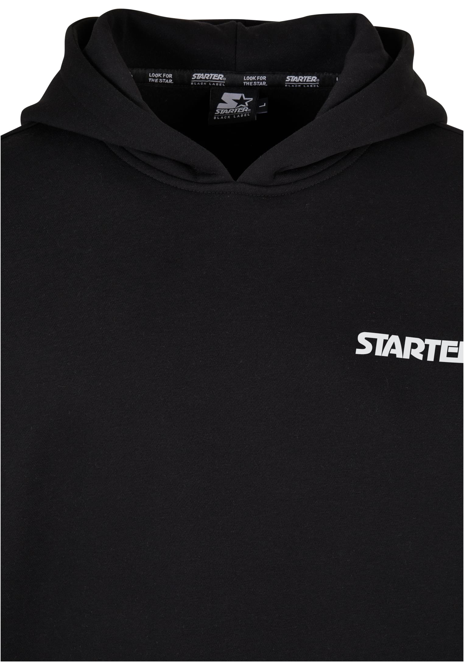 Men's Star Sleeve Hoodie featuring shooting star motifs and Starter logo prints on long sleeves, made from soft fleece material.