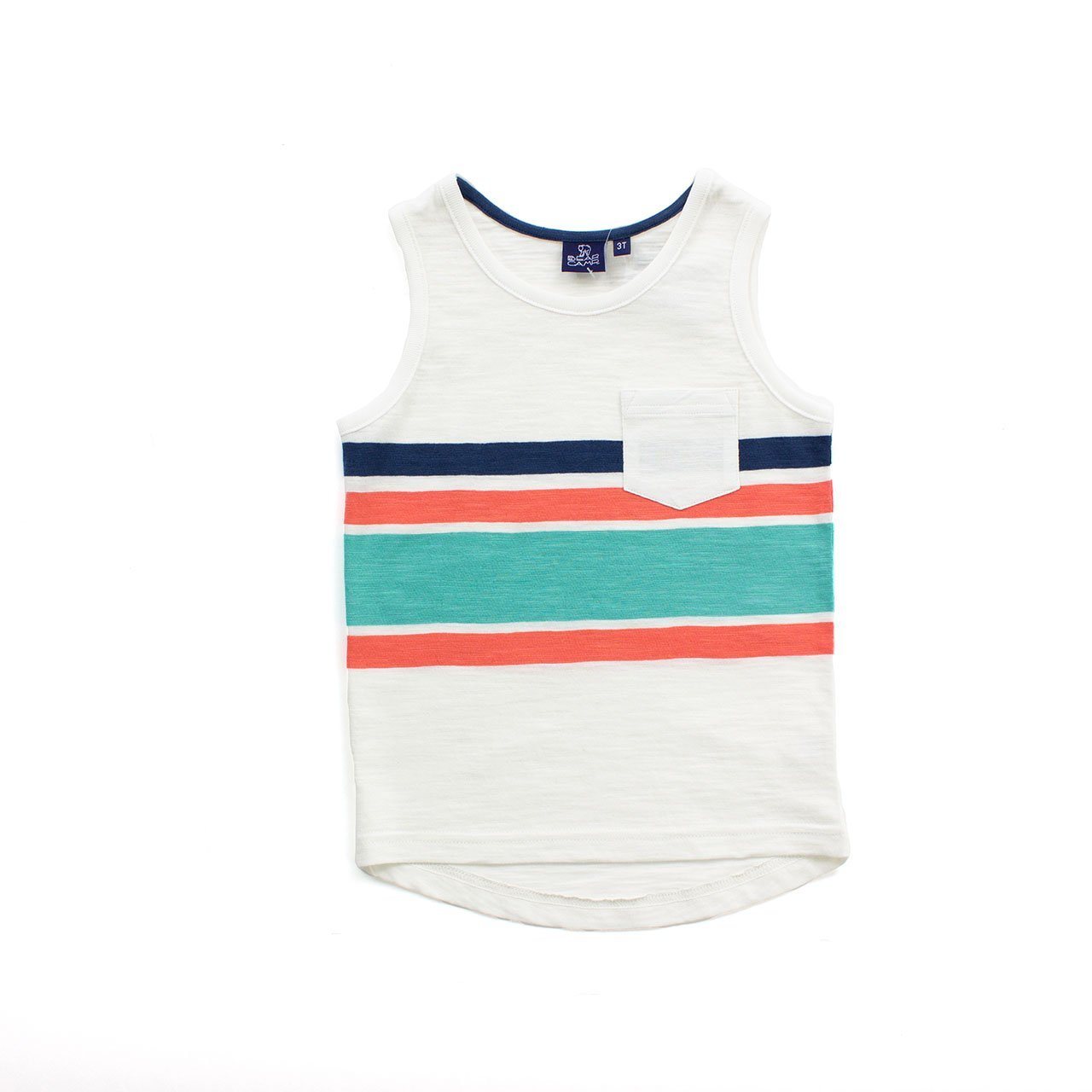 A stylish and eco-friendly Steve Tank Baby in white, designed for comfort and movement.