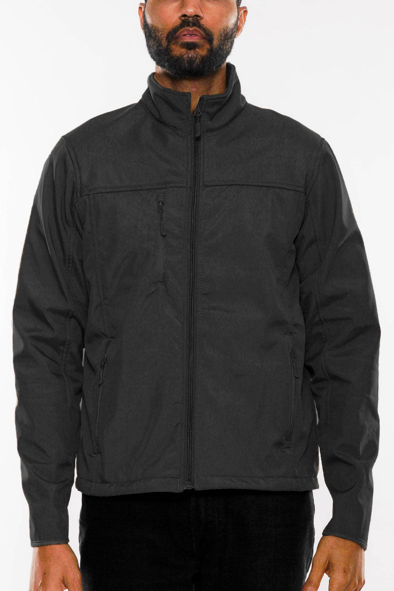 A stylish Storm Windbreaker Jacket featuring a zip-up design, fleece lining, and zippered pockets, perfect for outdoor activities.