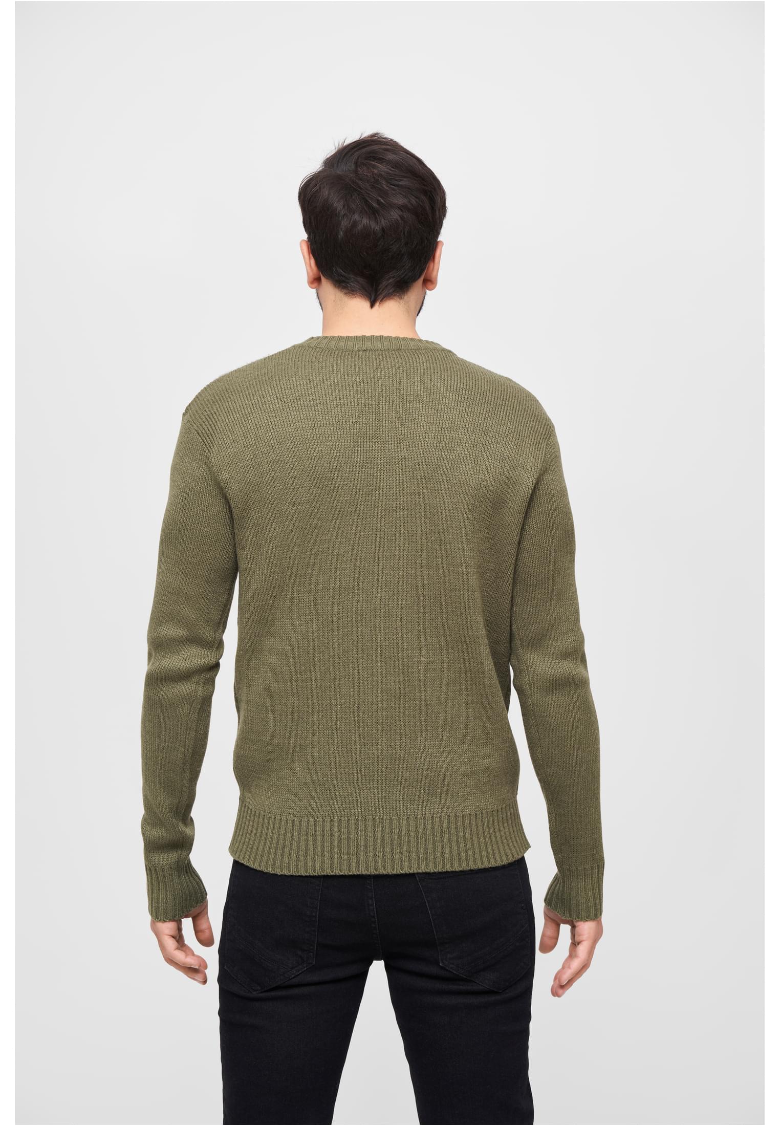 Swiss Army Pullover featuring a round neck and zipper, designed for comfort and style with knitted cuffs and hem.